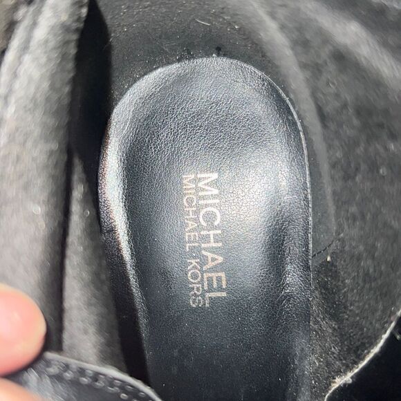 Michael Kors Black Thatcher Womens Lace-Up Suede Ankle Combat Boots Size 8M - Picture 8 of 12
